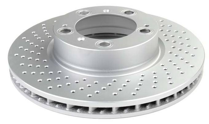 Porsche Disc Brake Rotor - Front Driver Side (318mm) (Cross-Drilled)